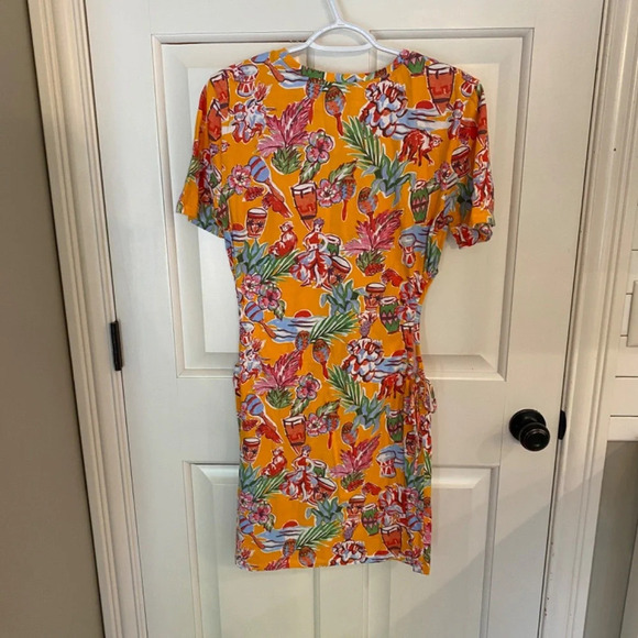 ZARA Tropical Dress with waist cutout maraca drum print 33695 - Picture 10 of 15